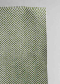 Hugo Parrot Green - Curtain fabric, abstract Green herringbone pattern