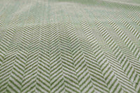 Hugo Khaki - Curtain fabric, abstract Green herringbone pattern