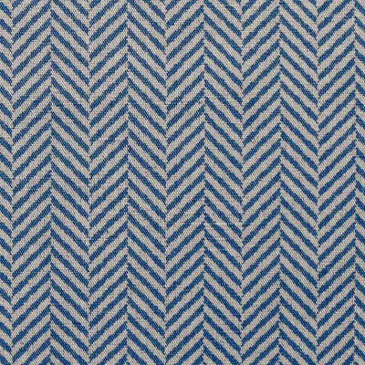 Hugo Night Blue - Curtain fabric, abstract blue herringbone pattern