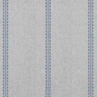 Imogen Blue Stone-NAT - curtain fabric with Blue striped print