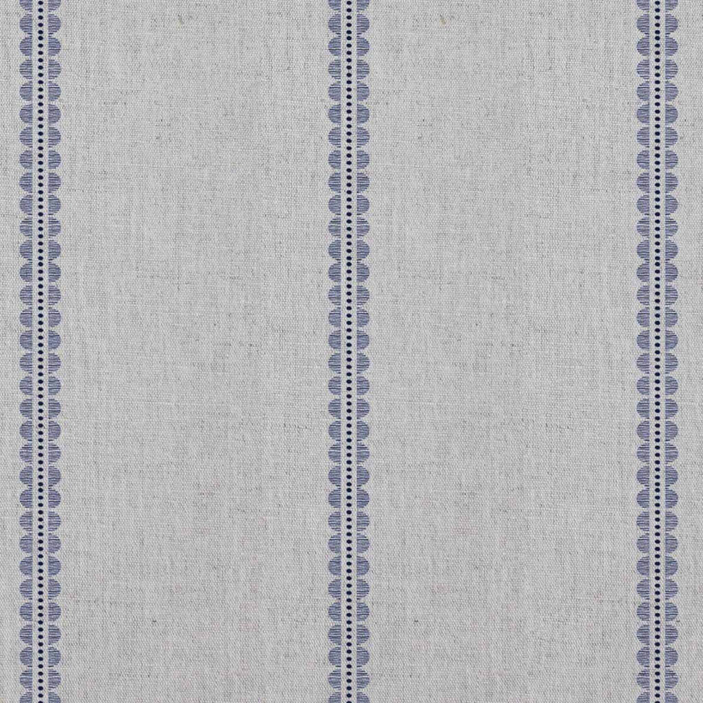 Imogen Deep Blue-NAT - curtain fabric with Blue striped print