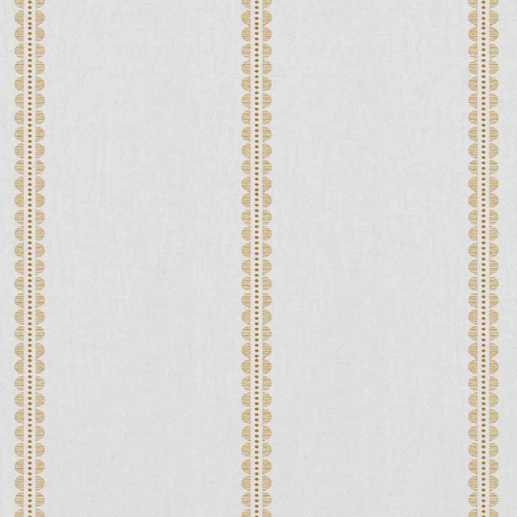 Imogen Gold Rod - curtain fabric with Yellow striped print