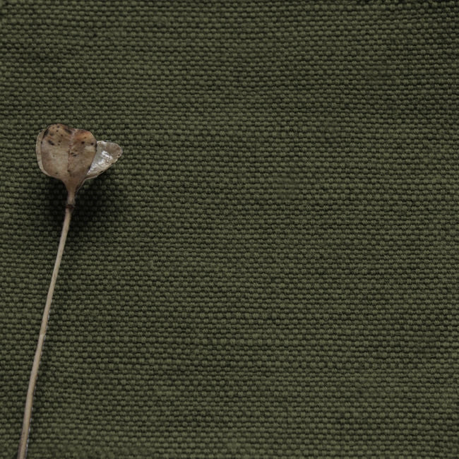 Ingrid Khaki - Green Cotton Jute upholstery fabric