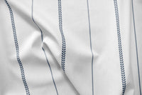 Berit Ink - curtain fabric with Dark Blue striped print