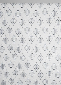 Britt Ink - curtain fabric with Dark Blue abstract print