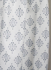 Britt Ink - curtain fabric with Dark Blue abstract print