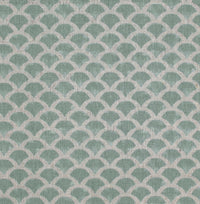 Erle Jade Mist - Natural curtain fabric, Green contemporary print