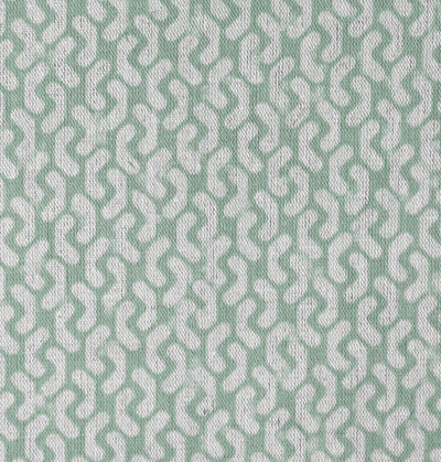 Arina Jade Mist - Natural curtain fabric, Green abstract print