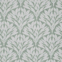 Birna Jade Mist - Linen fabric with Green botanical print