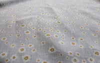 Janika Dijon - Linen Curtain fabric with flower print