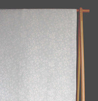 Janika Peony- Linen Curtain Fabric - Grey & Pale Pink Flower Pattern