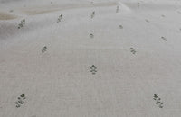 Asli Khaki - Natural fabric with classical Green pattern