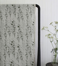Breeze Khaki - Curtain fabric with Green botanical pattern