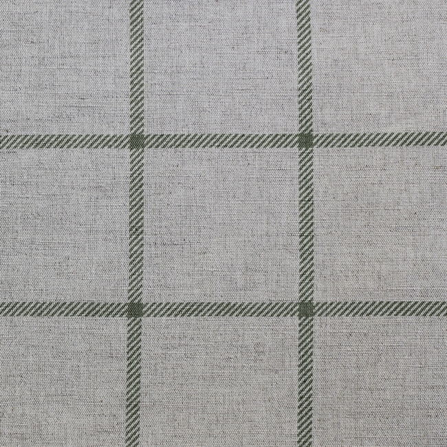 Tove Khaki - Checked fabric with Green checks for curtains, roman blinds