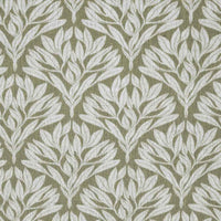 Birna Khaki - Patterned fabric with Green botanical print