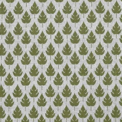 Kira-Nat Khaki - Curtain fabric with Green botanical print