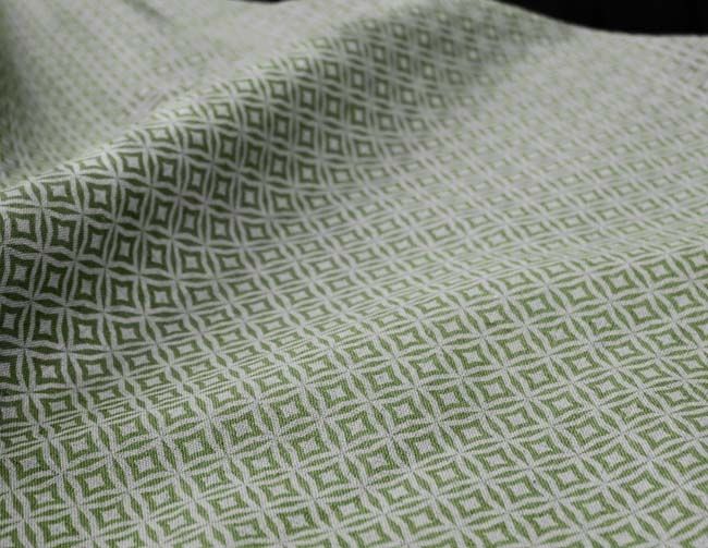 Nella Leaf- Fabric for curtains printed with Green print