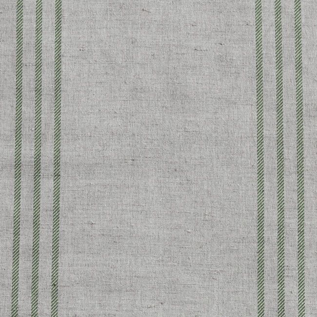 Telma Leaf - Curtain fabric with Green stripes