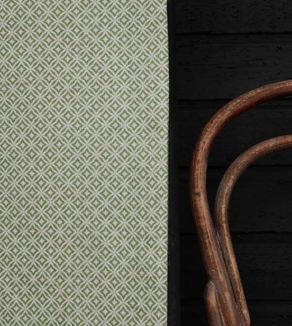 Nella Leaf- Fabric for curtains printed with Green print