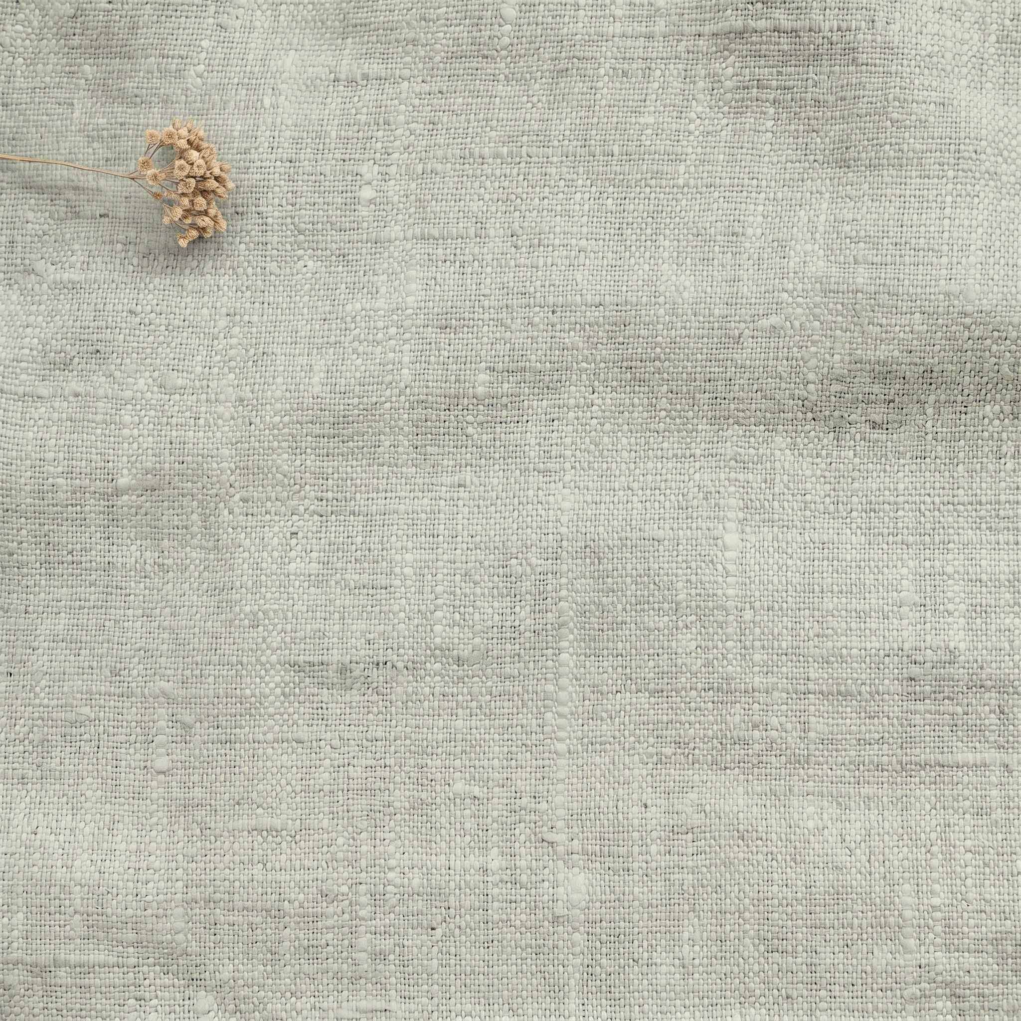 Light Grey Linen fabric - pre-washed 100% linen. Bianco Pearl by Ada & Ina.