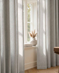 Light Grey Lined Linen curtains. Linara Dove by Ada & Ina