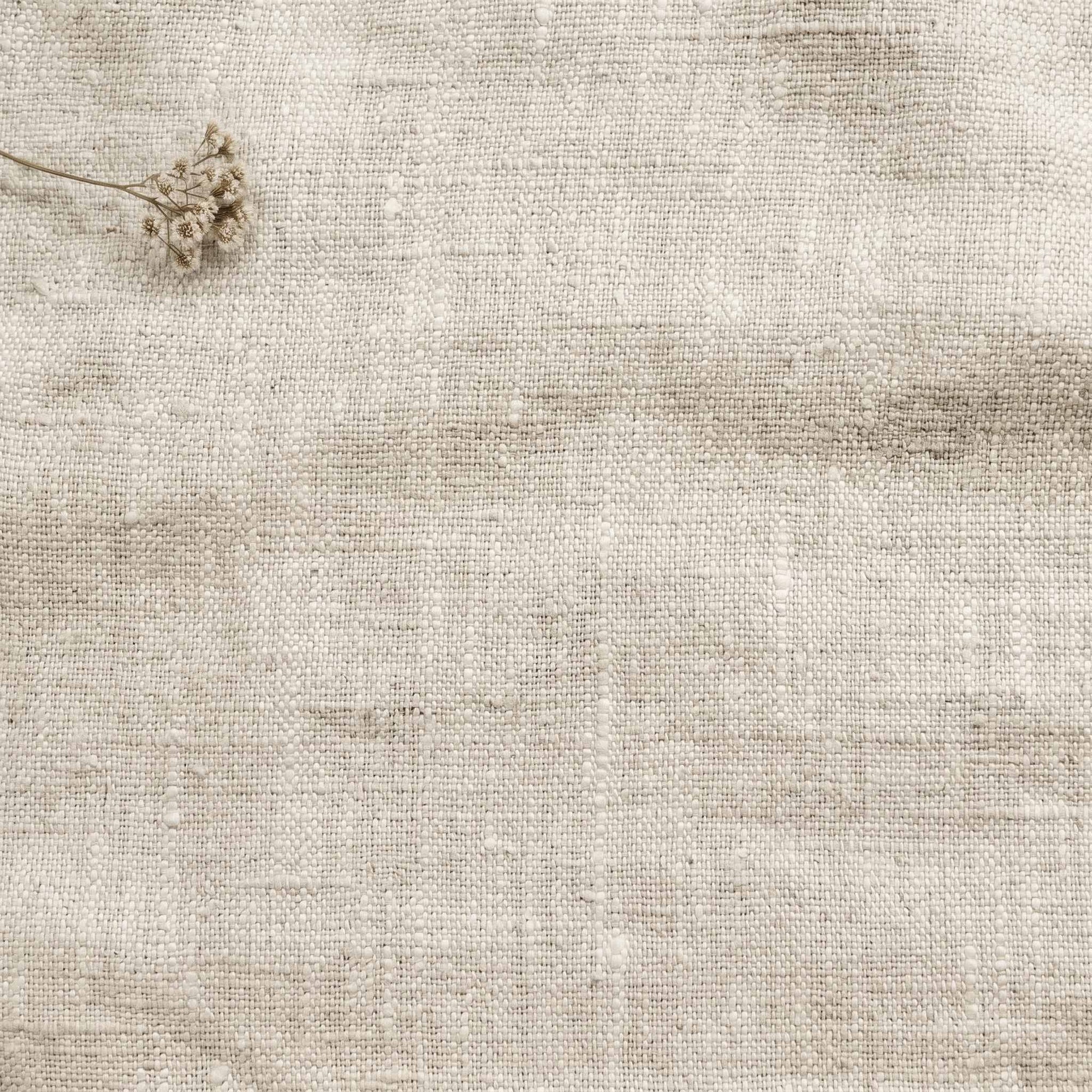 Light Natural Linen fabric - pre-washed 100% linen. Bianco Oatmeal by Ada & Ina.