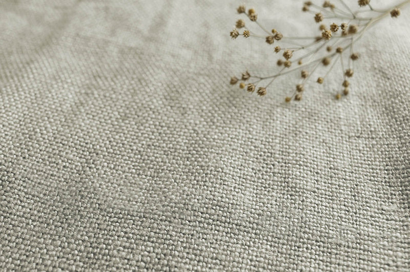 Linen Curtain Fabric Close Up Image