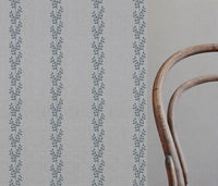 Shena Blue Stone - Natural fabric with botanical Blue print