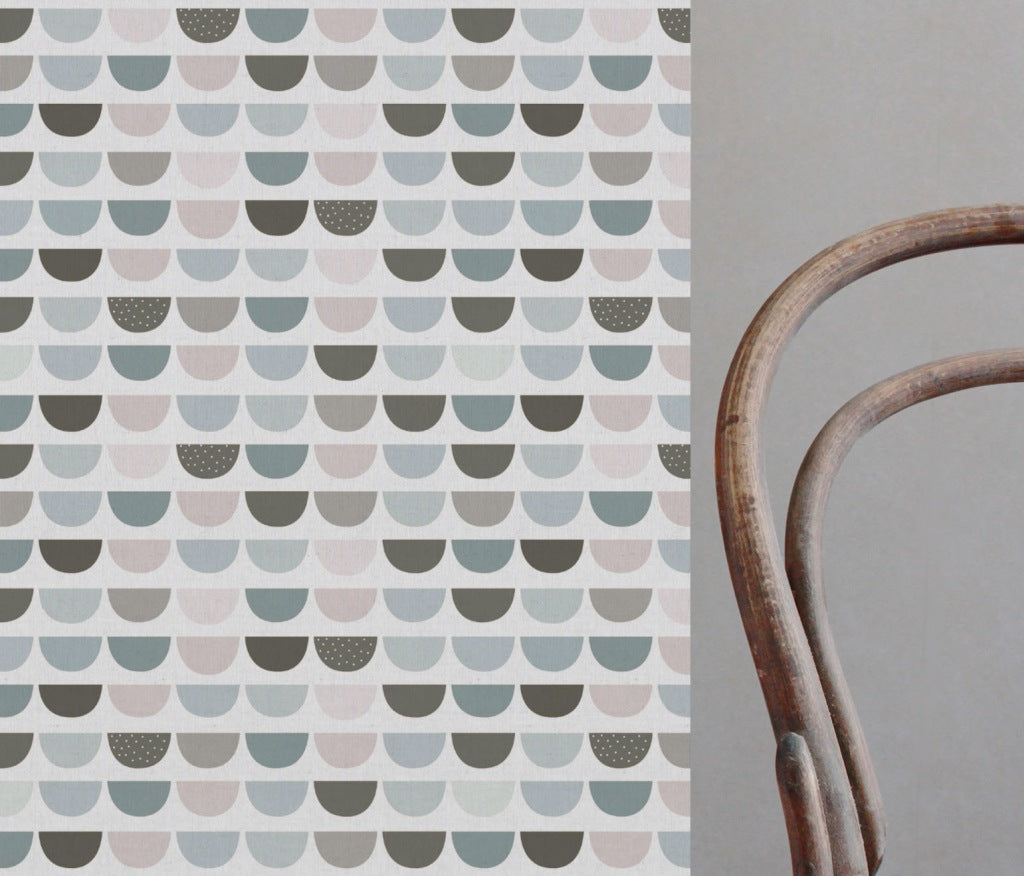 Zippo Blue - White Linen fabric, Blue pattern - Kids print!