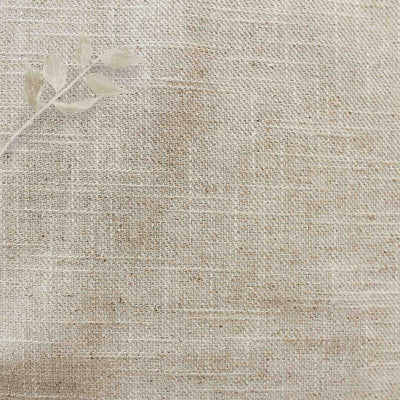 Oatmeal Linen Cotton fabric. Natural Linen for Made to Measure Curtains or Roman Blinds. Enni Oatmeal by Ada & Ina