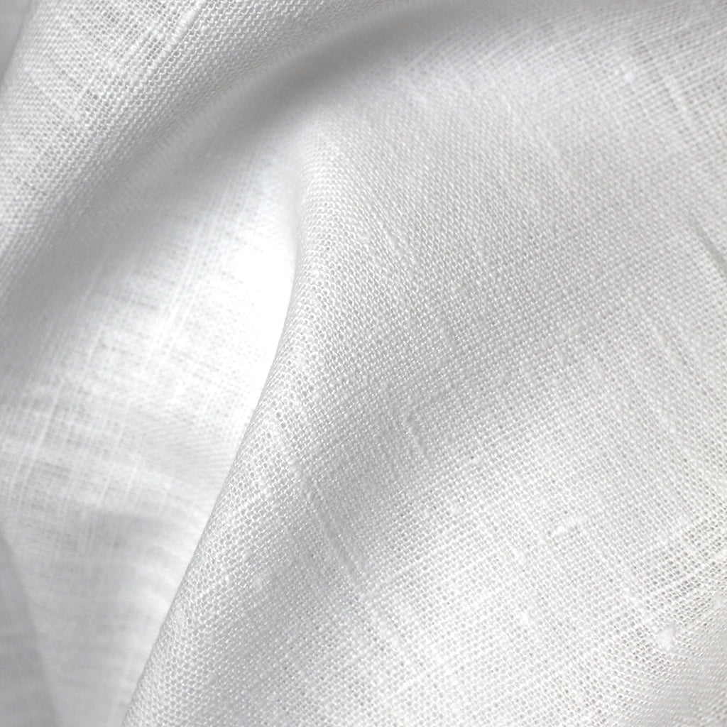 White soft 100% Linen fabric - Linnea White