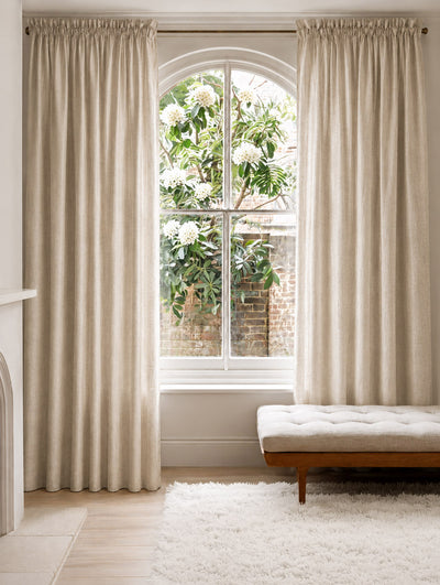 Made To Measure Curtains in Beige Linen for Living Room and Bed Room