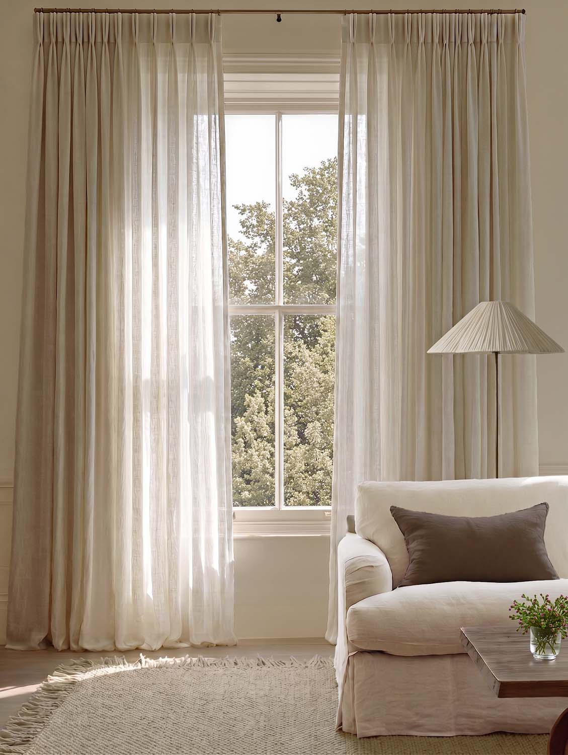 Oatmeal Natural Made to Measure Curtains - Pure Linen Fabric