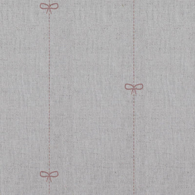 Pink Striped Linen Curtain Fabric - Mimmi Dusty Pink - Natural base fabric.