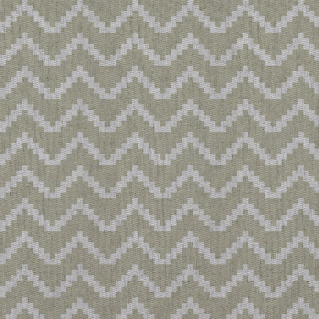 Neutral / Brown Patterned Linen Curtain Fabric - Azig Taupe Mist - Natural base fabric.