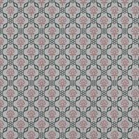Pink Floral Linen Curtain Fabric - Hilla Pink Pine - Natural base fabric.