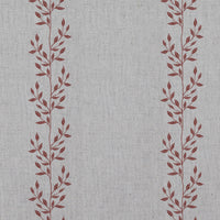 Shena Crimson Red - Natural fabric with botanical Red print