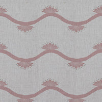 Pink Abstract Linen Curtain Fabric - Nelani Dusty Pink - Natural base fabric.