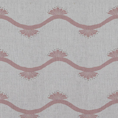 Pink Abstract Linen Curtain Fabric - Nelani Dusty Pink - Natural base fabric.