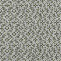 Green Abstract Linen Curtain Fabric - Unica Khaki - Natural base fabric.