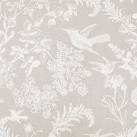 Marianne Almond - Curtain fabric with Grey botanical print