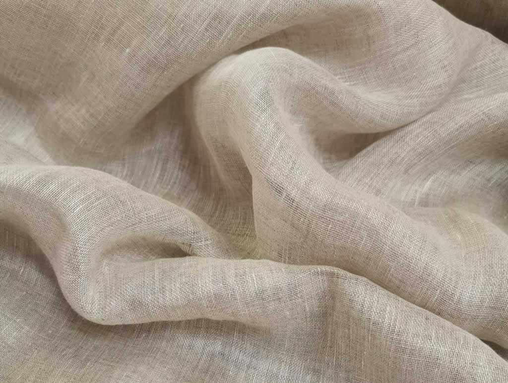 Mette Oatmeal - 300 cm wide sheer fabric