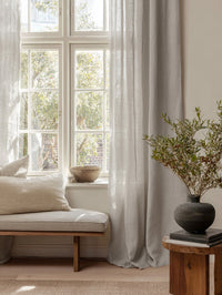 Light Pebble Sheer Voile Curtains in 100% Sheer Linen.