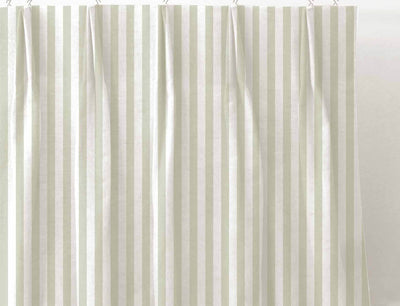 Liliana Moss-WHT - white fabric with green striped pattern