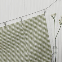 Maisa Moss - Linen curtain fabric, Green stripes