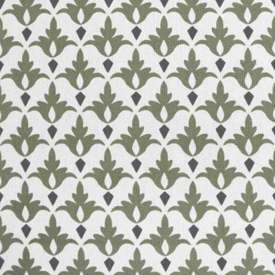 Fiona Moss - curtain fabric with Green abstract print