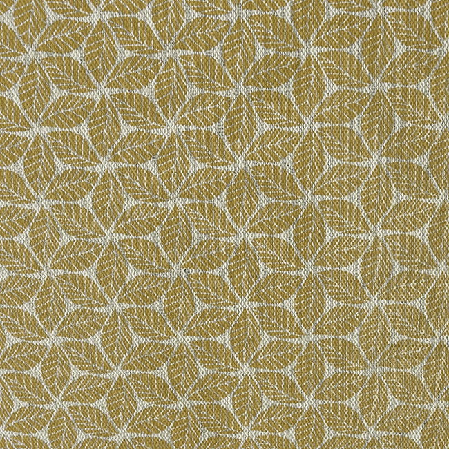 Saana Mustard - Curtain fabric, abstract Yellow geometric pattern