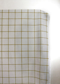 Tove Mustard - Checked fabric with Yellow checks for curtains, roman blinds