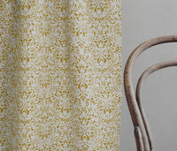 Jasmi Mustard - Curtain fabric with Yellow abstract print