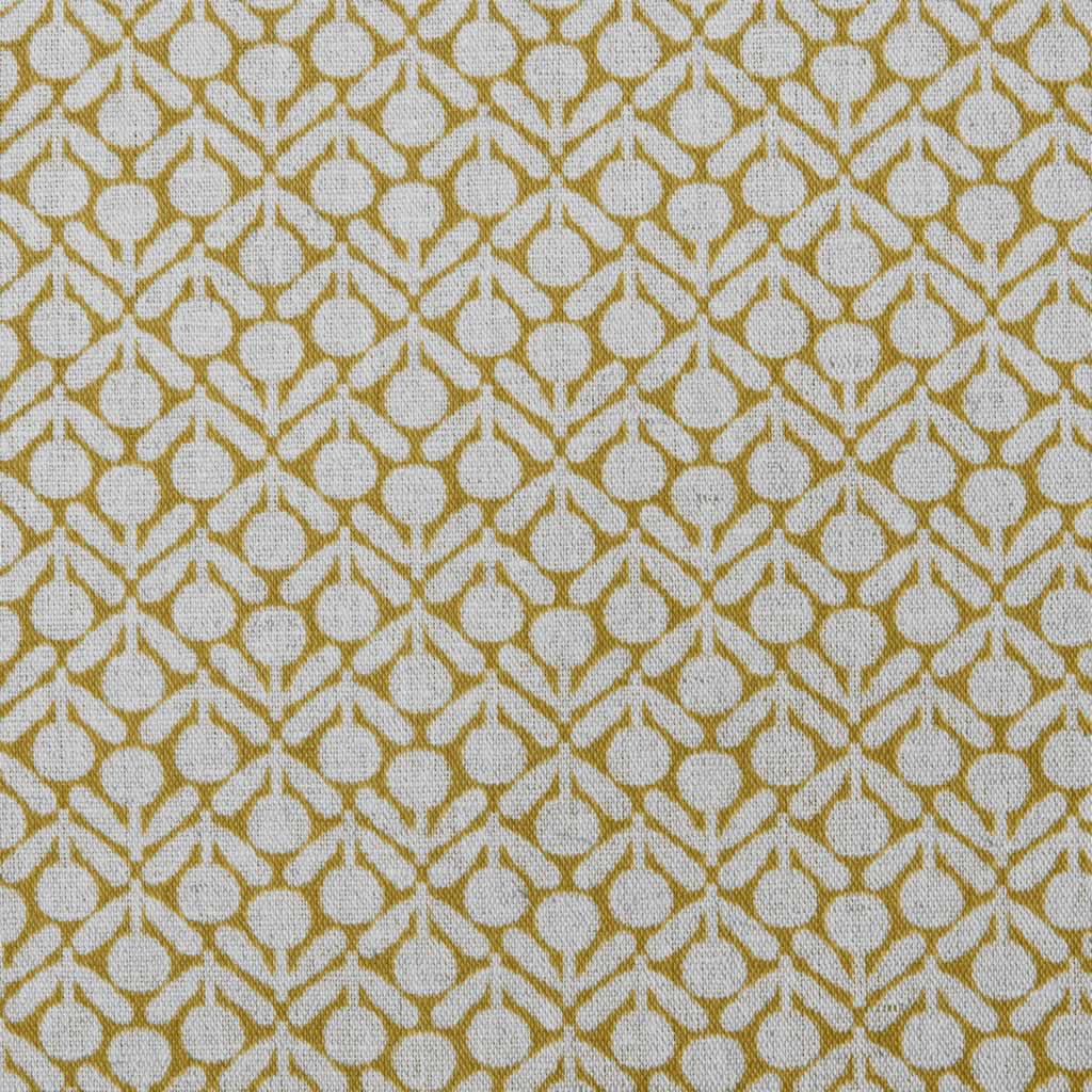 Nessa Mustard - Curtain fabric with Yellow abstract print